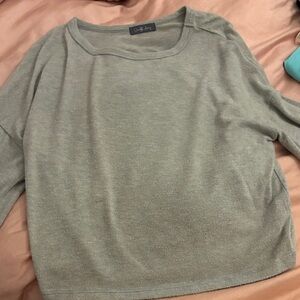 Charlotte Avery Grey Long Sleeve Top